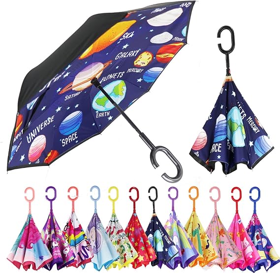 MRTLLOA Inverted Umbrella, 40/49/56 Inch Windproof Double Layer
