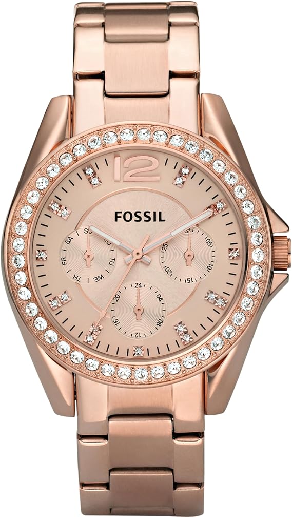 Fossil Women's Watch, Riley Quartz Stainless Steel Multifunction Watch for Women