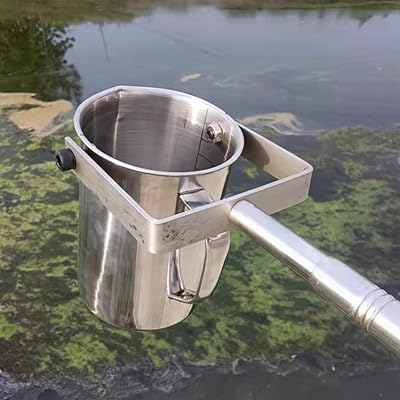 Telescopic Water Sampler Stainless Steel Telescopic Rod Water Quality Sampler 500ml 1000ml Water Sampling Bucket Vertical Swing SamplerSize:1.17m-4m3.8ft-13ft,Color:Stainless Steel 1000ml