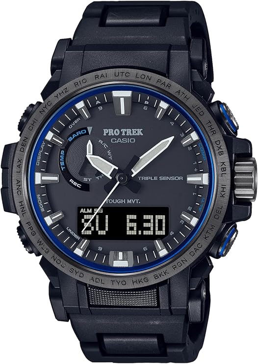 Casio Pro Trek Domestic Genuine Product Climber Line Solar-Powered Biomass Plastic PRW-61FC-1JF Men's Watch, Black