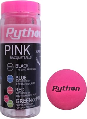 Python Pink Racquetballs Super Fast wOptimal Visibility