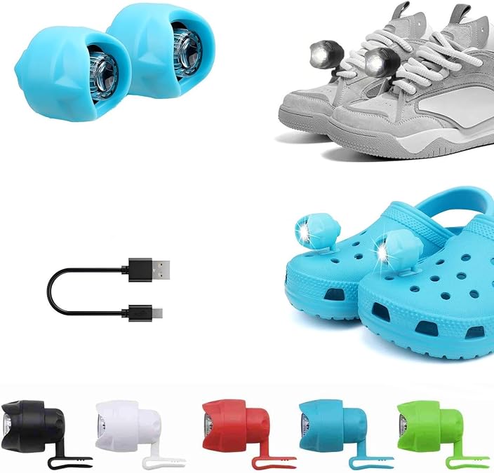Rechargeable Headlights for Shoes, 2PCS Lights for Shoes, Waterproof Headlights, Novelty Running Lights for Runners, Shoes Lights for Camping, Dog Walking, Night Running