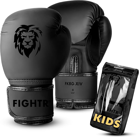 FIGHTR Kids Boxing Gloves and More Stability | Junior Boys and Girls | Boxing, MMA, Muay Thai, Kickboxing & Martial Arts 04 06 oz | incl. Carry Bag