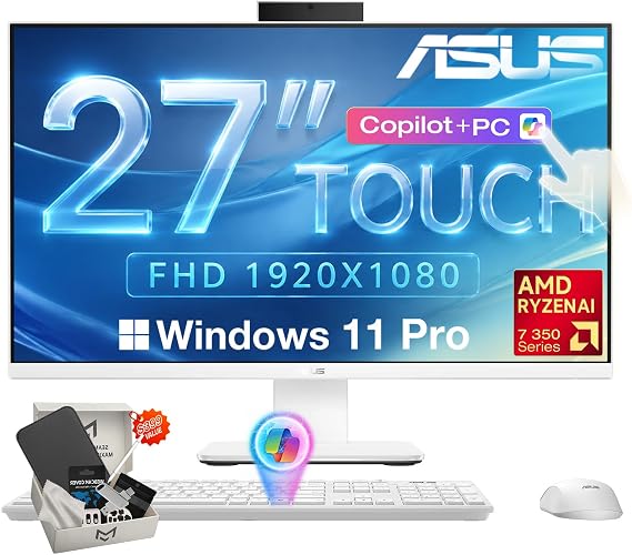 ASUS VM670 27" All in One Desktop Computer Touchscreen 32GB DDR5 1TB SSD