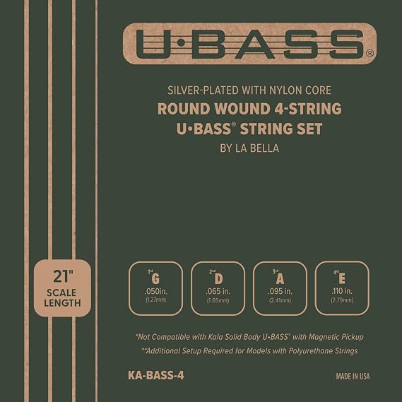 Kala Metal Round Wound UBASS Strings