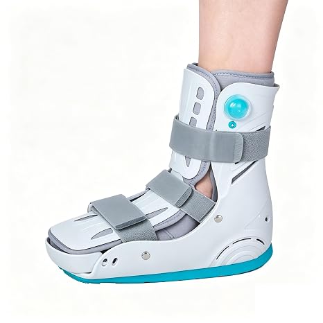 Inflatable Walking Boot Orthopedic Ankle Support for Post-Op Recovery and Stable Fractures Dual Airbag Cam Walker Boot with Breathable Liner and Toe Guard for Plantar Fasciitis(Long,L)