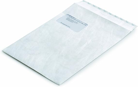 Tyvek 67176 Thick postal Envelope C4 Window Self-Adhesive Closure Tear-Proof and Waterproof 229 x 324 mm White