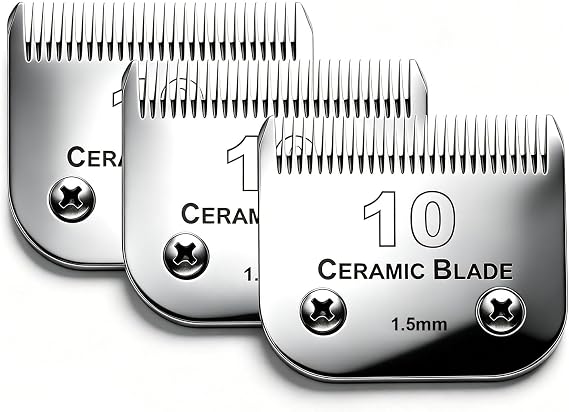 3 Pack 10 Blade Dog Grooming Blades Compatible with Andis Clippers