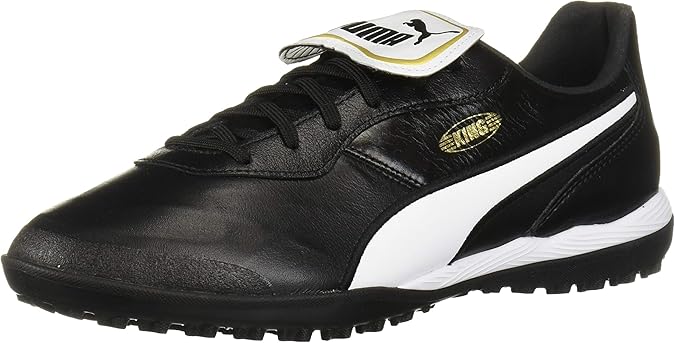 PUMA Men's KING TOP TURF TRAINING Soccer Shoe, Puma Black-Puma White, 5.5