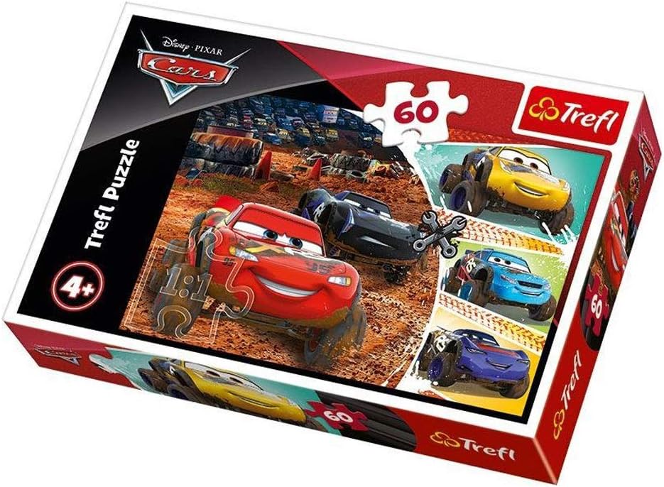 Trefl 17327 Lightning McQueen and his friends, Disney Cars 60 pieces, puzzle for children over 4 years old