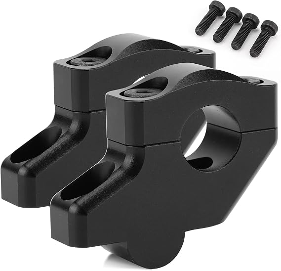 Handlebar Riser Bar Mount Handle Clamp Motorcycle Offset Handlebar Mount Clamp Risers Fit Accessory For Honda for REBEL CMX 250 300 500 1100 2017-2021(Blackone)