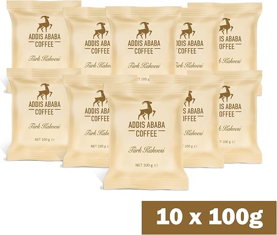 Addis Ababa Coffee - Orta Kavrulmuş Türk Kahvesi 10x100 Gr.