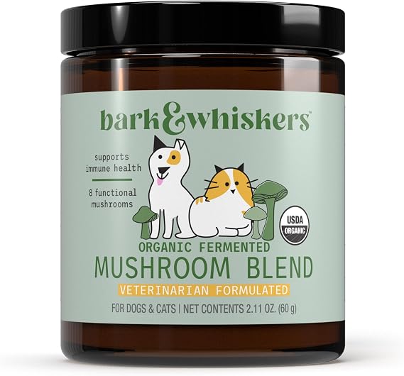 Bark & Whiskers Organic Fermented Mushroom Blend, 2.11 oz (60 Scoops)
