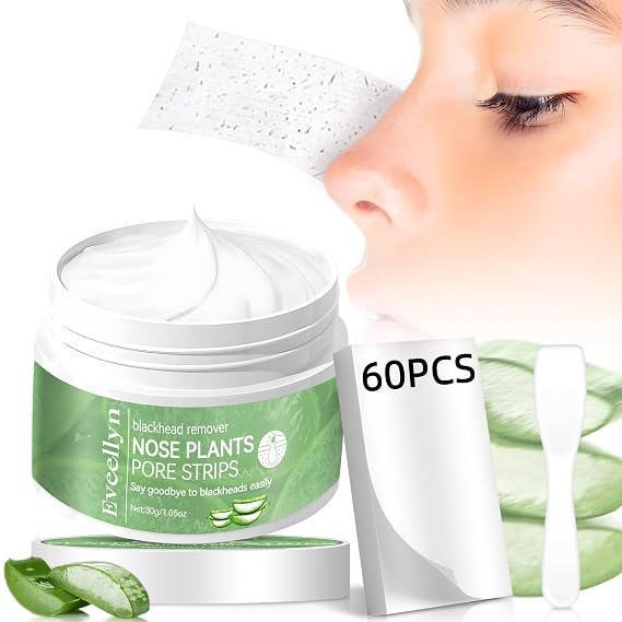 Blackhead Remover Mask 30g, Nose Pore Strips 60 pcs, Deep Cleansing Pore Strips for Blackheads, Removes Impurities and Excess Oil, for Women and Men,Tighten Pores for All Skin Type