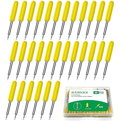 Hadwoer 30-Pack 30-Degree Fine Point Blades Compatible with Explore/Maker