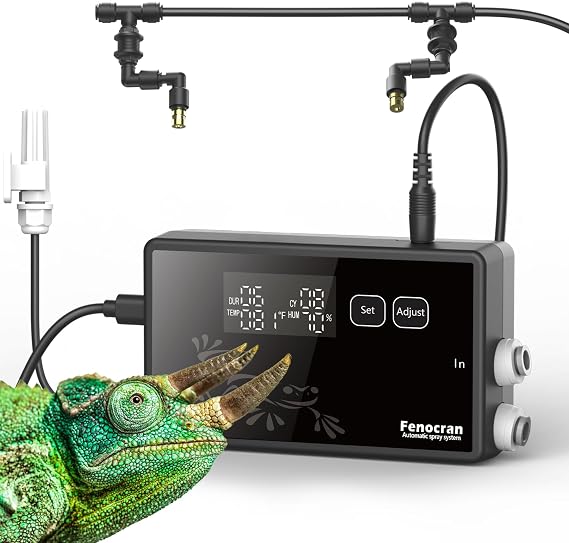 Fenocran Automatic Reptile Mister System, Reptile Humidifiers Smart Misting System