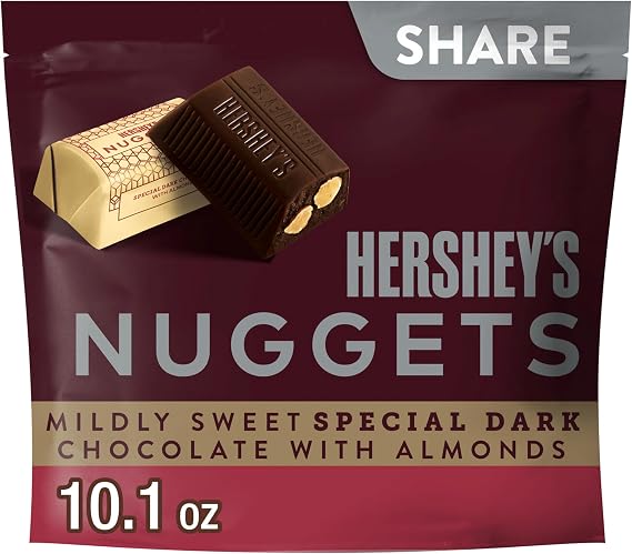 Hershey's Nuggets Dark Chocolate with Almonds Share Size - 10.1oz