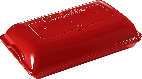Emile Henry Ciabatta Bread Baker. Burgundy Red