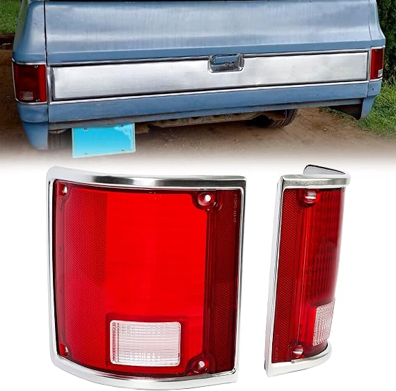 HECASA Tail Light Lens Compatible with 1973-1991 Blazer Suburban Jimmy