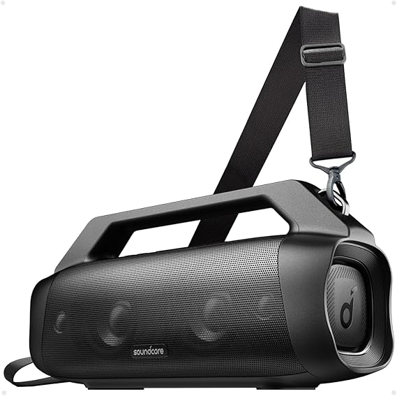 Soundcore Anker Motion Boom Plus IP67 Outdoor Speaker with 80W Stereo Sound, Black