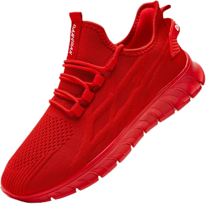 Men Running Shoes Tennis Walking Gym Slip On Workout Athletic Fashion Sneakers Lightweight Breathable Sport Jogging Casual Shoe