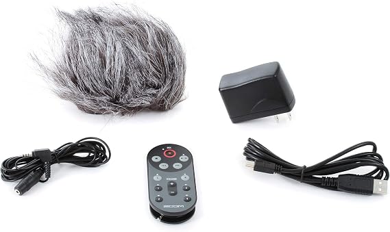 Zoom APH-6 Accessory Package for H6 Portable Recorder, Includes Remote Control with Extension Cable, USB AC Adapter, and Hairy Windscreen