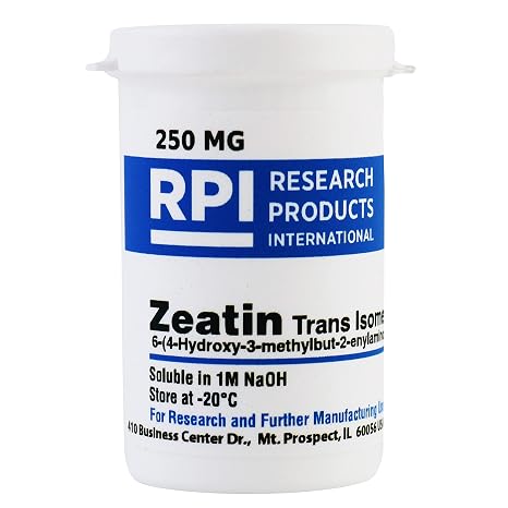 Zeatin, Trans Isomer [6-(4-Hydroxy-3-methylbut-2-enylamino) purine)], 250 Milligrams