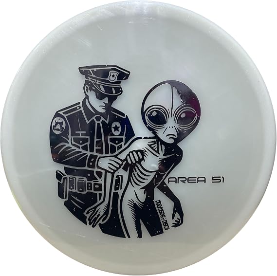 DOOMSDAY DISCS Area 51 | Stable Disc Golf Putter and Approach Disc | Premium Glow in The Dark Plastic