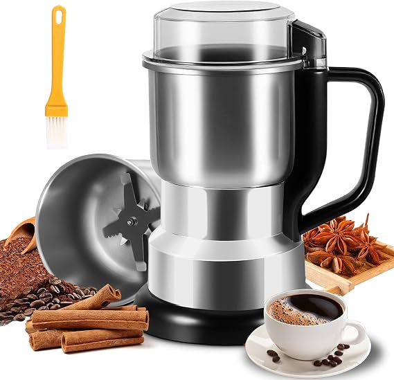 300w Electric Coffee Grinder,8-Blade Spice Grinder for Dried Spice,Nuts