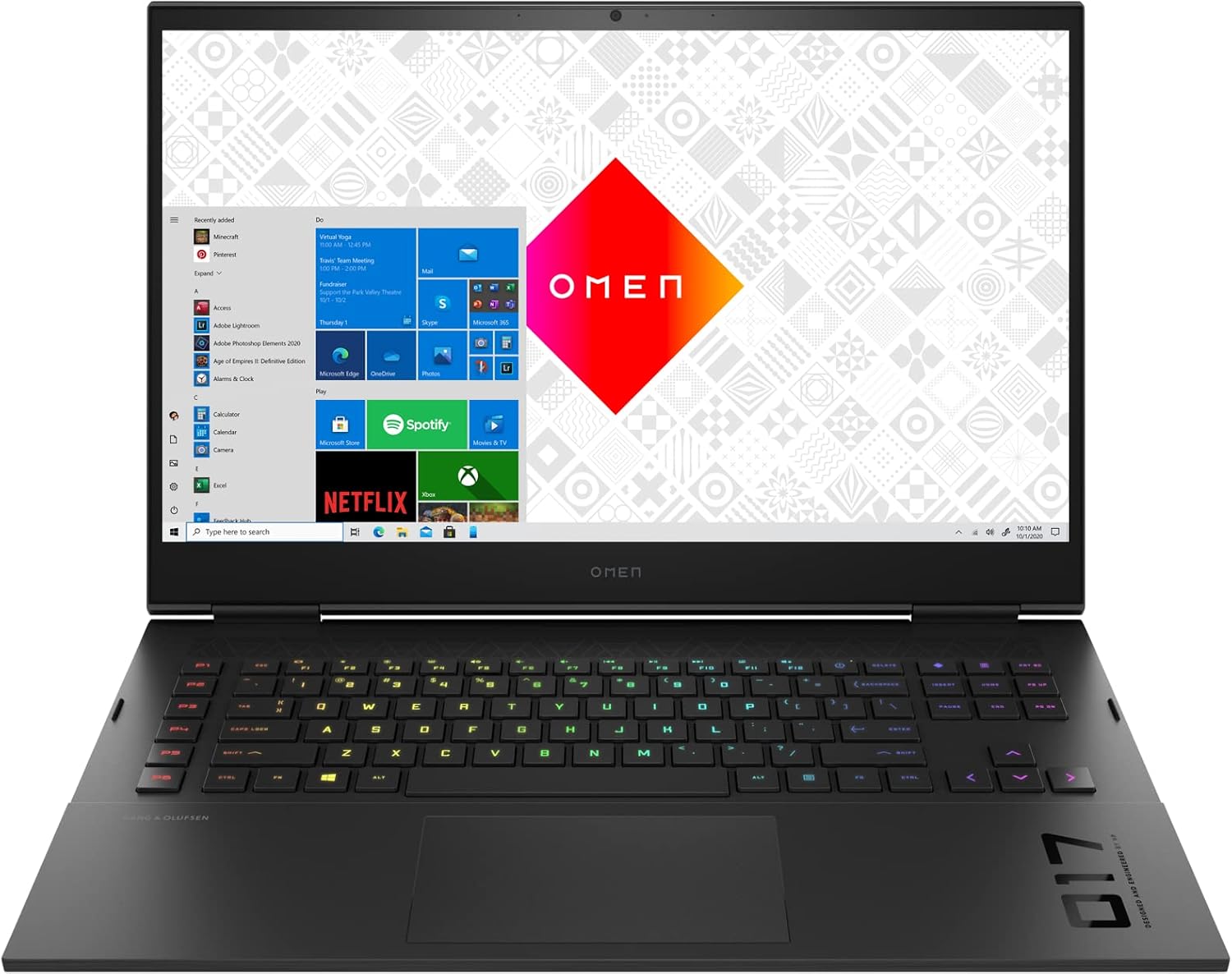 HP 2023 Omen 17.3 165 Hz IPS QHD Gaming Laptop Intel 14-Core i7-12700H 64GB DDR5 2TB NVMe SSD NVIDIA GeForce RTX 3070Ti 8GB GDR6 WIFI AX RJ45 HDMI m-DP Thunderbolt4 RGB KB Windows 11 Home wRE USB