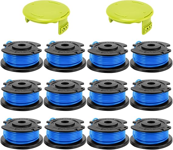KAKO Replacement Spool for Greenworks Weed Wacker String, 16ft 0.065" Line Spool for Greenworks Weed Eater String Replacement, Compatible with Greenworks 24V 40V Single Line Cordless Trimmers(12+2)