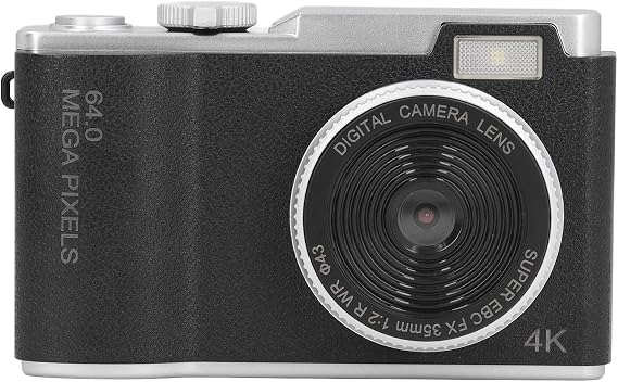 48MP Digital Camera, Photography 1080P Auto Focus Camera 2.4" HD Screen 16X Zoom Anti-Shake Travel Vlogging Camera Black