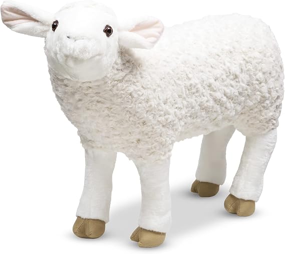 Melissa & Doug Giant Sheep - Lifelike Stuffed Animal (Nearly 2 feet Tall)