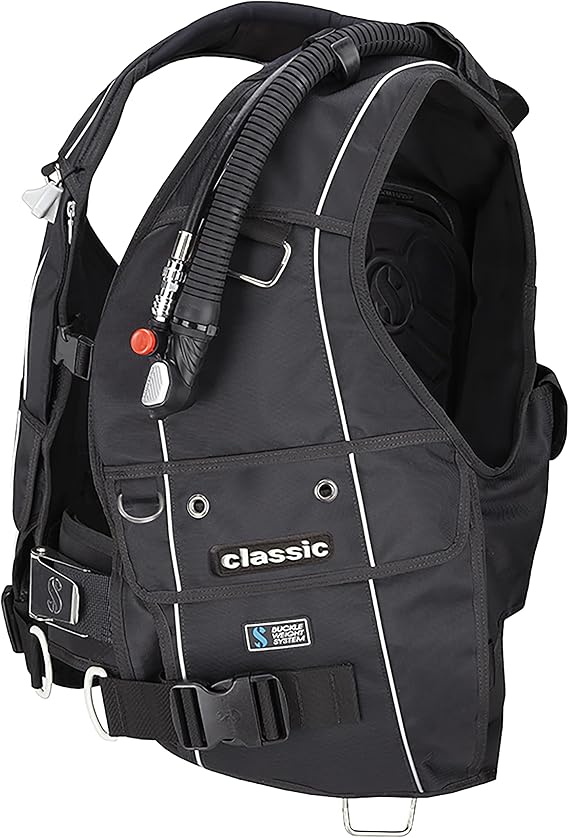 Scubapro Classic Diving BCD with Balanced Power Inflator (Medium, Black)