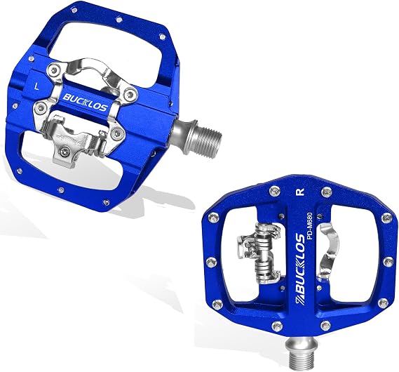 Aluminum MTB Dual Sided Bike Pedals - Cleat Compatible