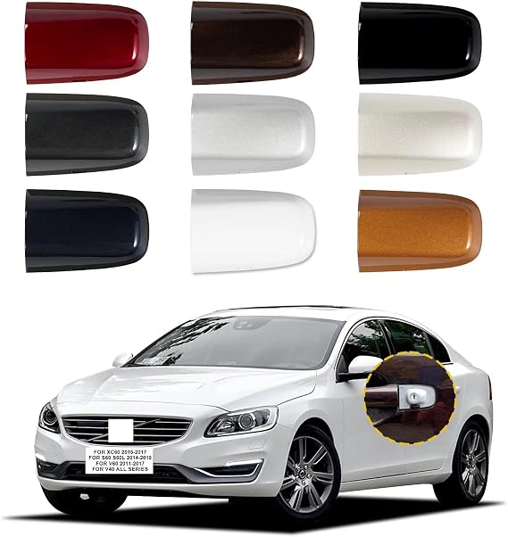 Car Exterior Door Handle Cap Compatible with Volvo XC60 2015-2017/S60 S60L 2014-2019/V60 2011-2017/V40 All Series 39819800 31349578 Door Handle Cover Accessories Lock Cap Pure LCE White