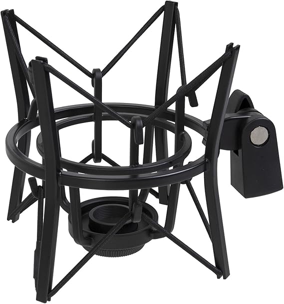 LyxPro MKS1-B Condenser Microphone Shock Mount, Anti-Vibration, Black