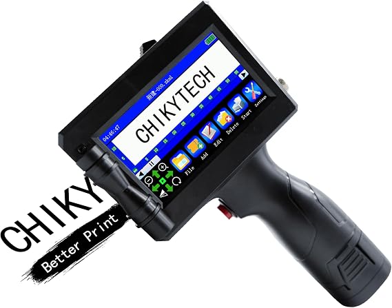 Handheld Inkjet Printer,Upgraded Portable Smart Printer with 4.3" Touch Screen,Mobole Inkjet Coder Printer for Code Date Logo Label (1Inch Nozzle)