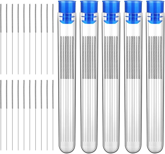 50 Pieces 3D Printer Nozzle Cleaning Kit,0.4 mm Stainless Steel Needles Cleaner 3D Printer Nozzle Cleaner 3D Printer Accessory