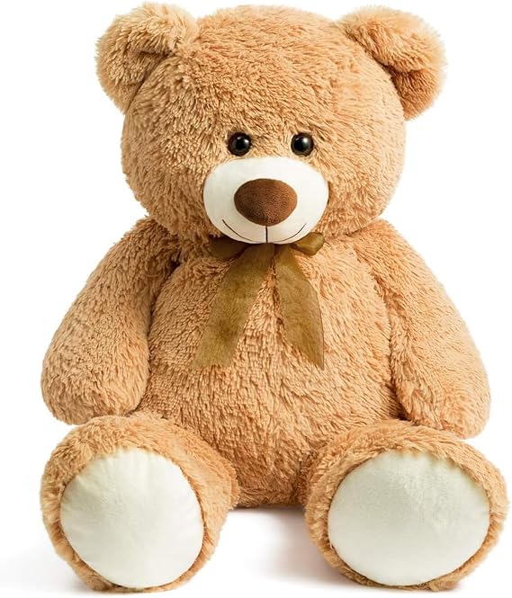 HollyHOME Big Teddy Bear, Large Bear Stuffed Animal, Gift for Kids, 36" Tan