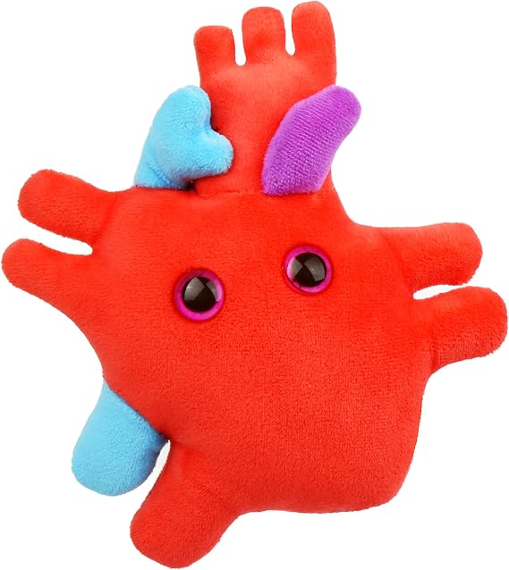 GIANTmicrobes Kalp Organ Peluş - Sevimli Gerçekçi Peluş Kalp Organ Eğitici Biyoloji Hediyesi "I Love You!" Demekten Mükemmel Bir Yol. Eğitici, Tıbbi Geçmiş Olsun Hediye Ameliyat Sonrası için Mükemmel