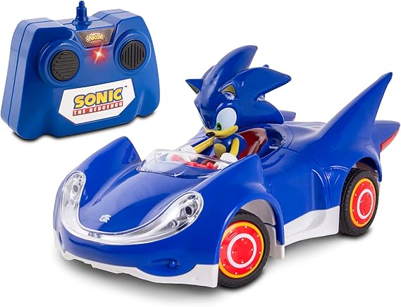 NKOK Sonic & Sega All-Stars Racing RC Car 1:28 Scale 2.4GHz, Ages 6+