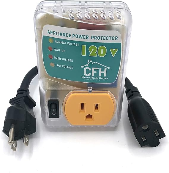 Heavy Duty 20-Amp 2400-Watt Appliance Surge Protector Smart Circuit Plug with Outlet Saver Power Cord