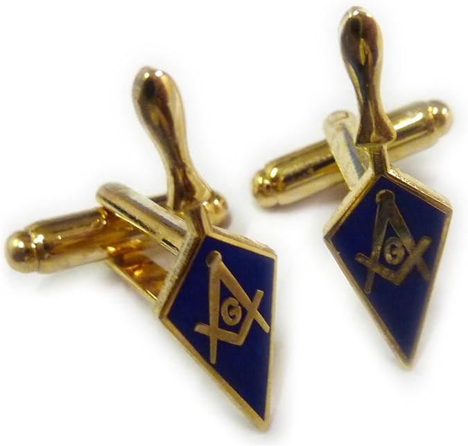 Trowel Masonic Freemason Tool Masonry Square Compass Cuff Links Cufflinks Set