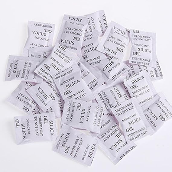 200 Pcs Food Grade Security Silica Gel Desiccant Pack Moisture Absorber Dehumidifier (Size:200 pcs)