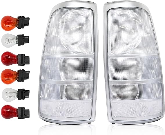 Pair Tail Light Compatible with 1999-2002 Silverado 1500 2500 3500