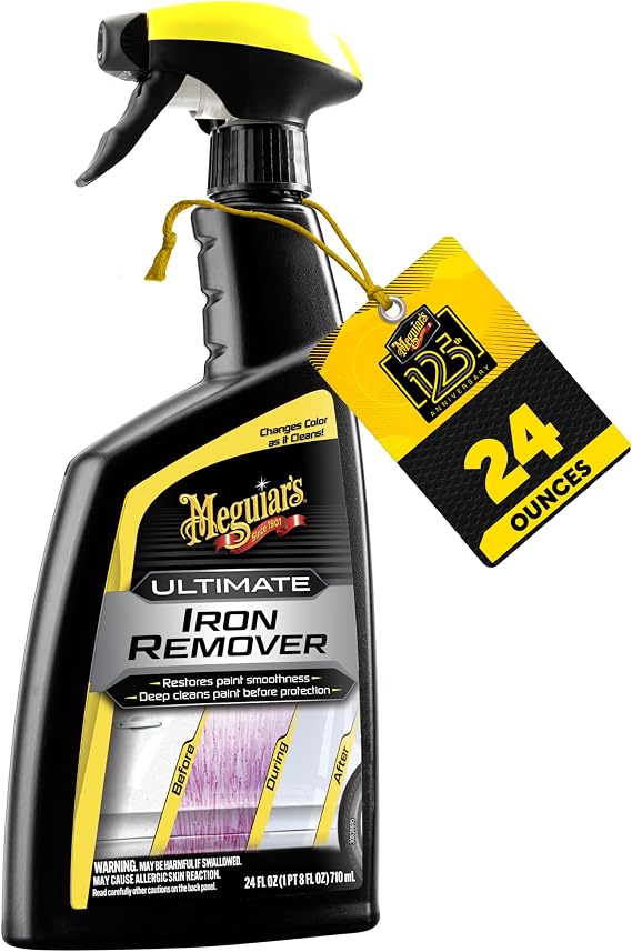 Meguiar's Ultimate Iron Remover, 24 Oz | Iron Remover Spray ,Dissolves Brake Dust & Fallout from Wheels &Paint, Deep Cleans for Smooth Car Detailing Prep