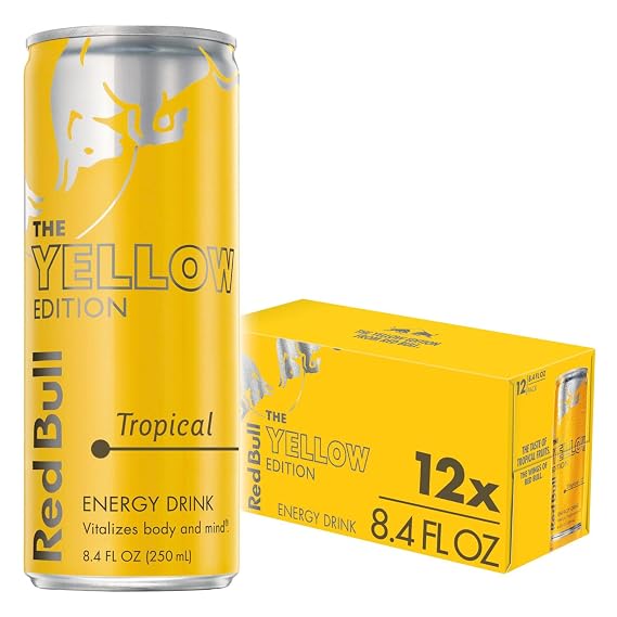 Red Bull Energy Drink, Tropical, Yellow Edition