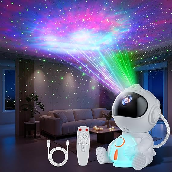 Astronaut Galaxy Projector, Star Projector with 8 Nebula Modes [Energy Class G]
