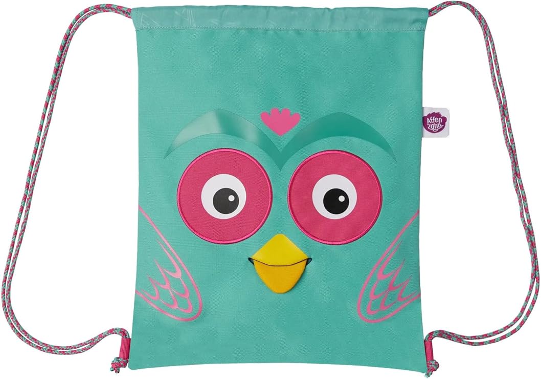Affenzahn Kız ve Erkek Çocuk 1-5 Yaş için Spor Çantası Spor Çantası, Baykuş - Turkuaz, One Size